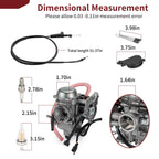 Carburetor Carb Assembly & Throttle Cable for Arctic Cat 366 4x4 (2010–2011)
