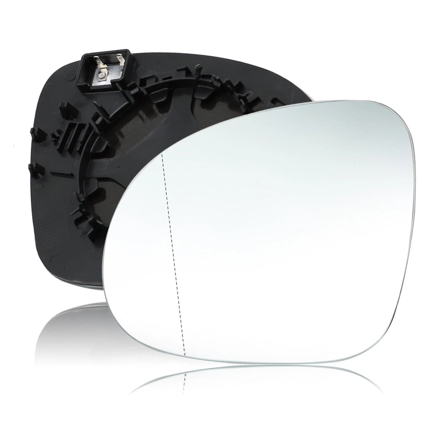 Heated Passenger Left Side Mirror Glass for VW Tiguan (2009–2017) w/Backing Plate