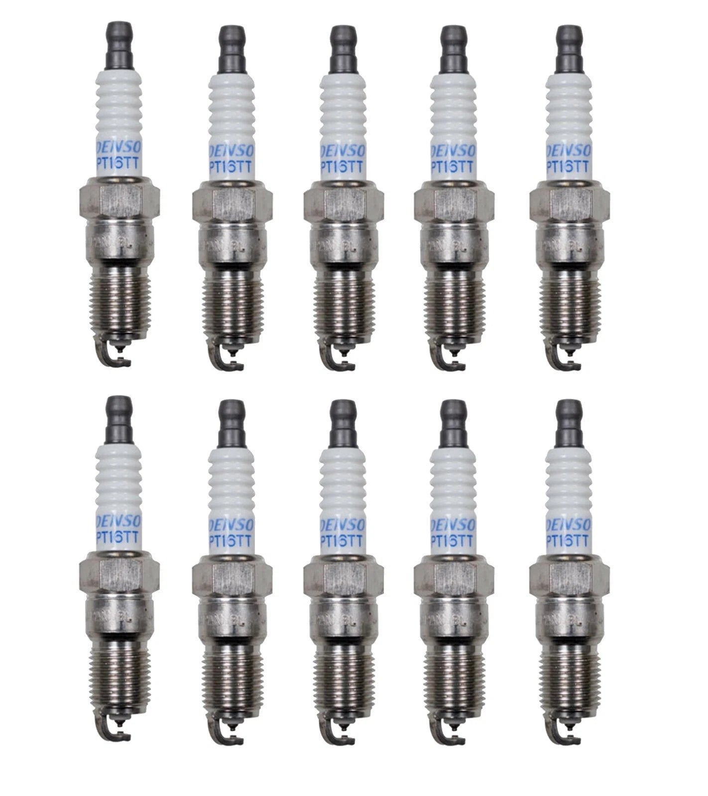 Set of 10 Denso Platinum TT Spark Plugs Gap 0.040 for Ford 6.8 V10 (2000–2008)