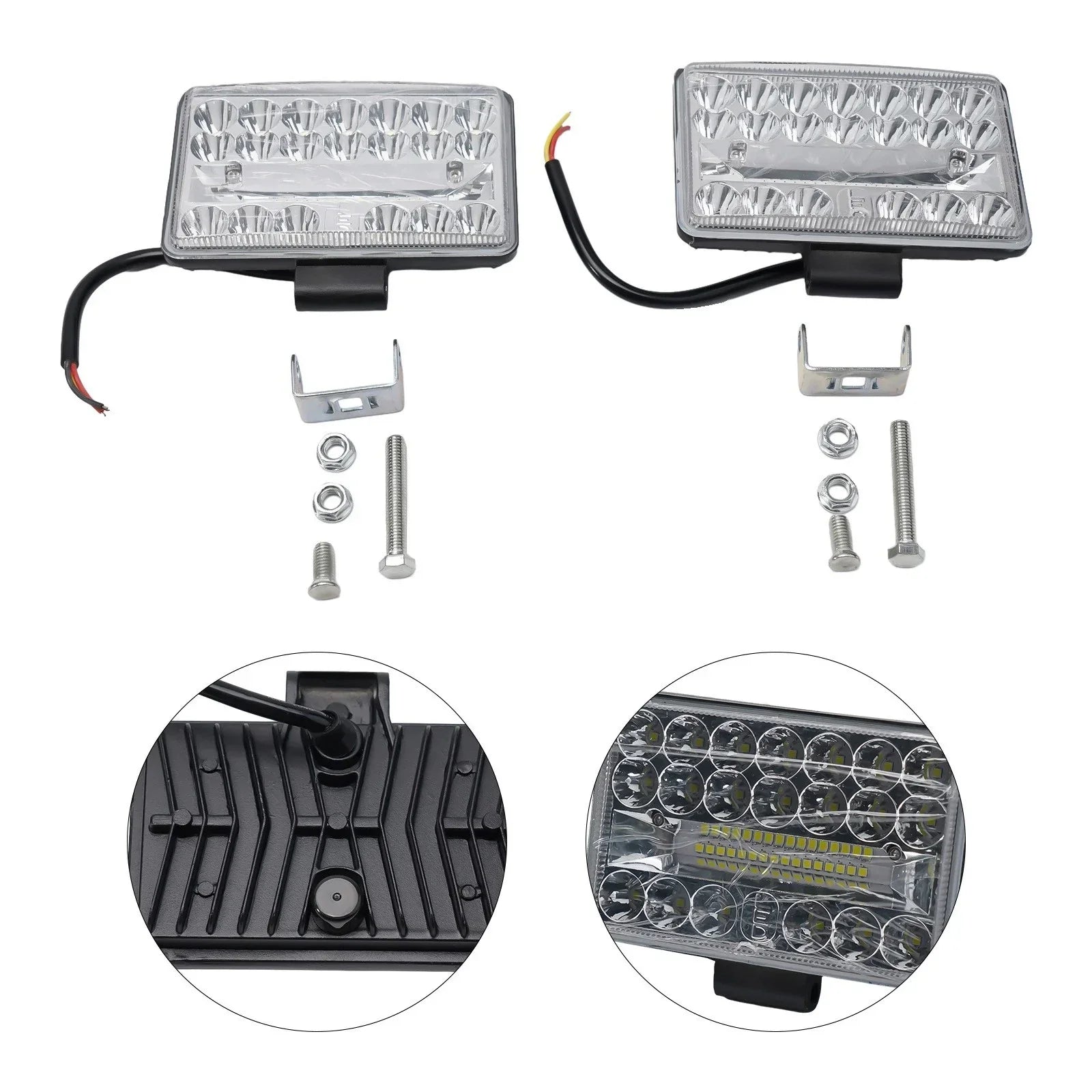 LED Headlights Rectangular 2 x 3x5 Inch 60W for Car