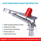 2'' 360° Rotation Impact Spray Gun for Adjustable Irrigation