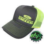 Ford Powerstroke Hat Charcoal Gray Yellow Mesh Snapback