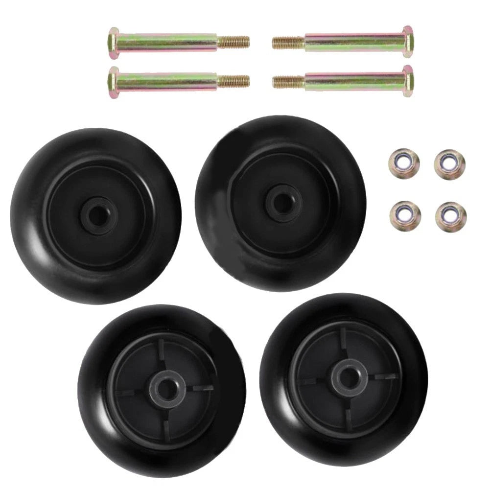 4X Lawn Mower Deck Wheels Replacement Set