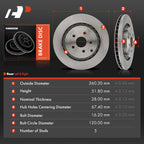 Rear Disc Brake Rotors for Chevy SS (2015-2016)