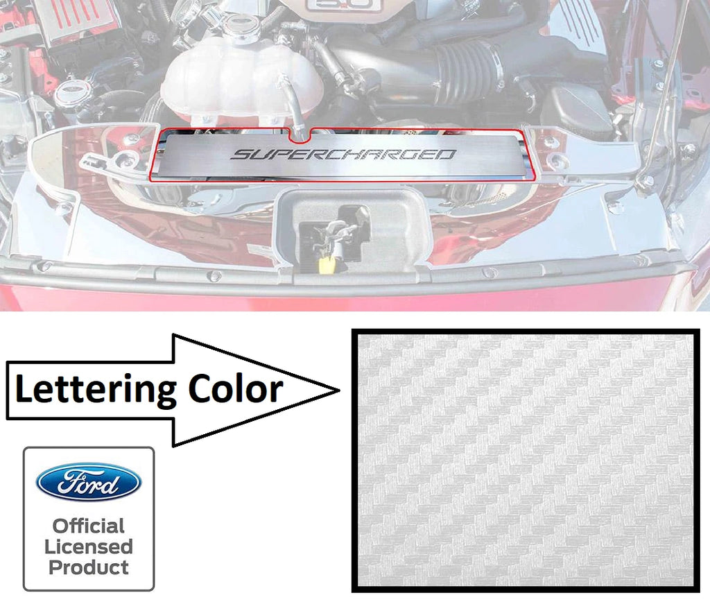 Radiator Cover Plate White Carbon Fiber for 2015–2017 Ford Mustang GT