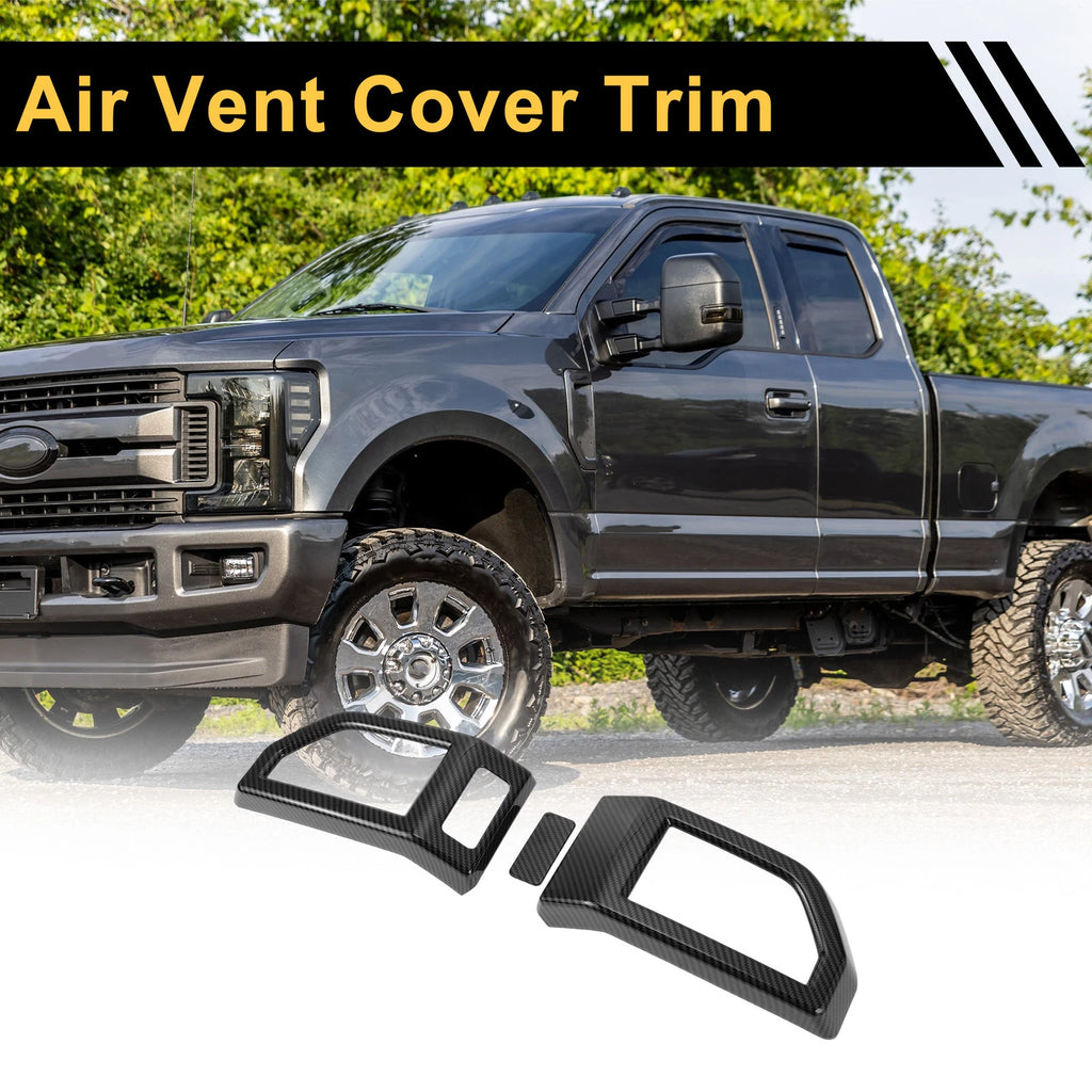 Set of 2 Carbon Fiber Air Vent Covers for Ford F-150 (2015–2020)