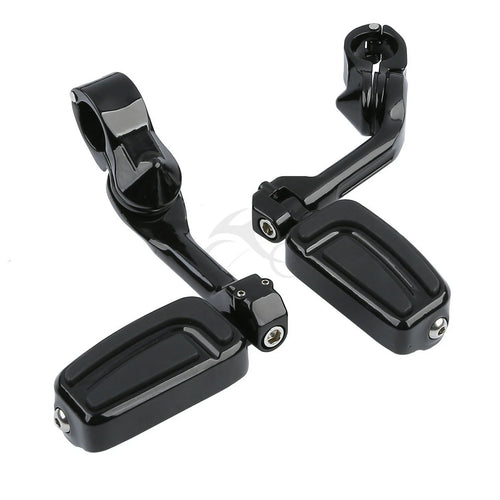 1 1/4 Inch Highway Bar Long Angled Foot Pegs for Harley (Fitment Specific)