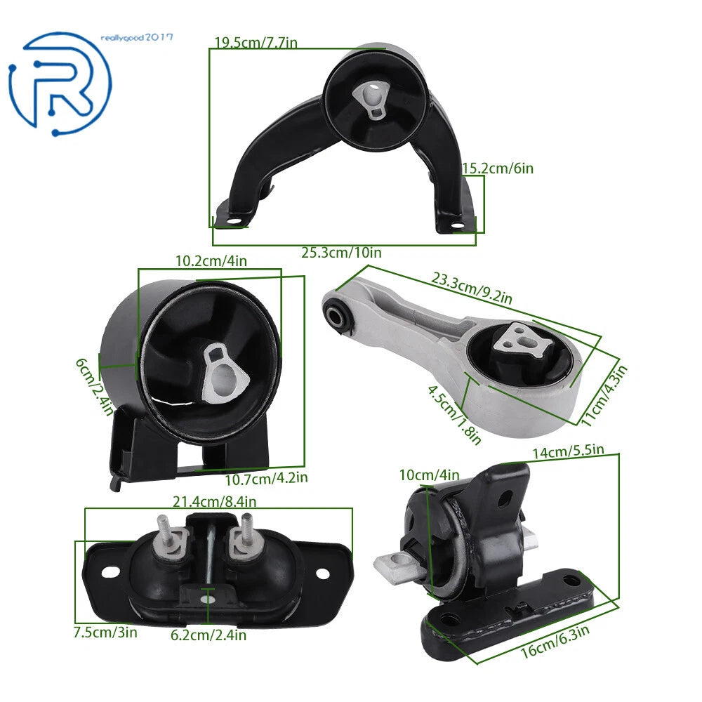 Set of 5 Engine & Transmission Mounts for Dodge Avenger Chrysler 200 (2010–2014)