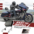 Detachable Low-Profile Backrest Sissy Bar for Harley Touring (2009–2024)