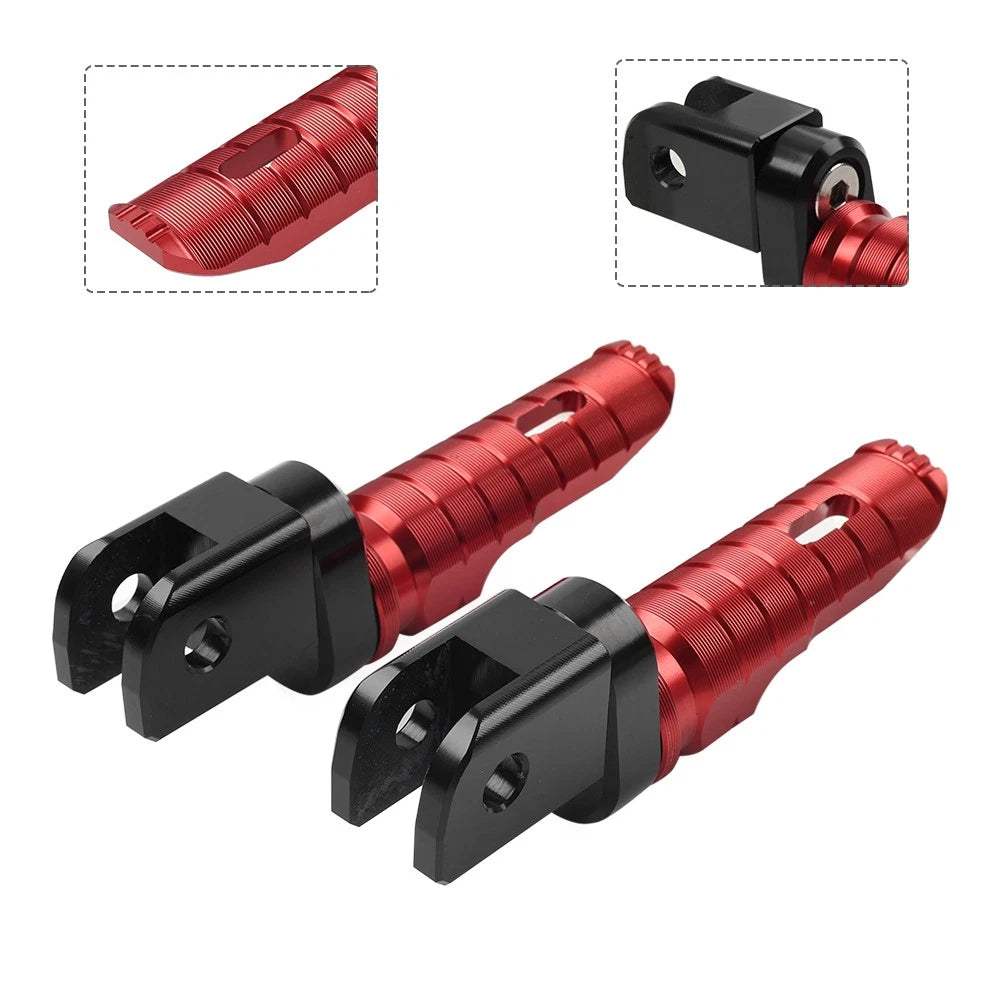 Front Footrests Foot Pegs for Aprilia RSV4 Factory (2009–2023), Tuono 660 (2021–2023) Red