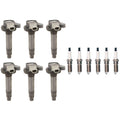 Set of 6 Ignition Coils & Iridium TT Spark Plugs for Ford Lincoln 3.5 V6