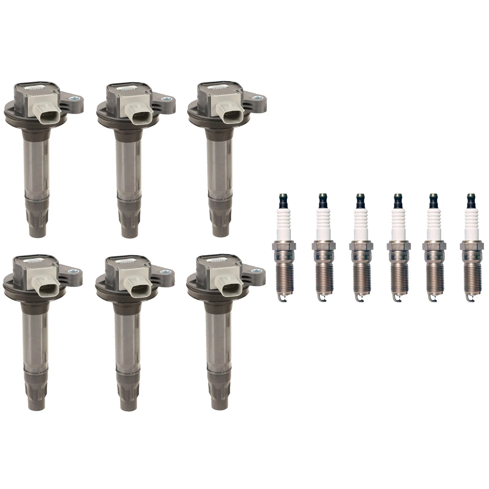Set of 6 Ignition Coils & Iridium TT Spark Plugs for Ford Lincoln 3.5 V6