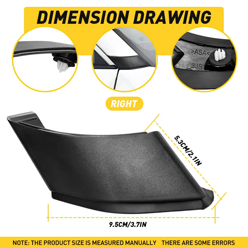Glossy Black A-Pillar Trim Cover for Toyota RAV4 (2019-2022)
