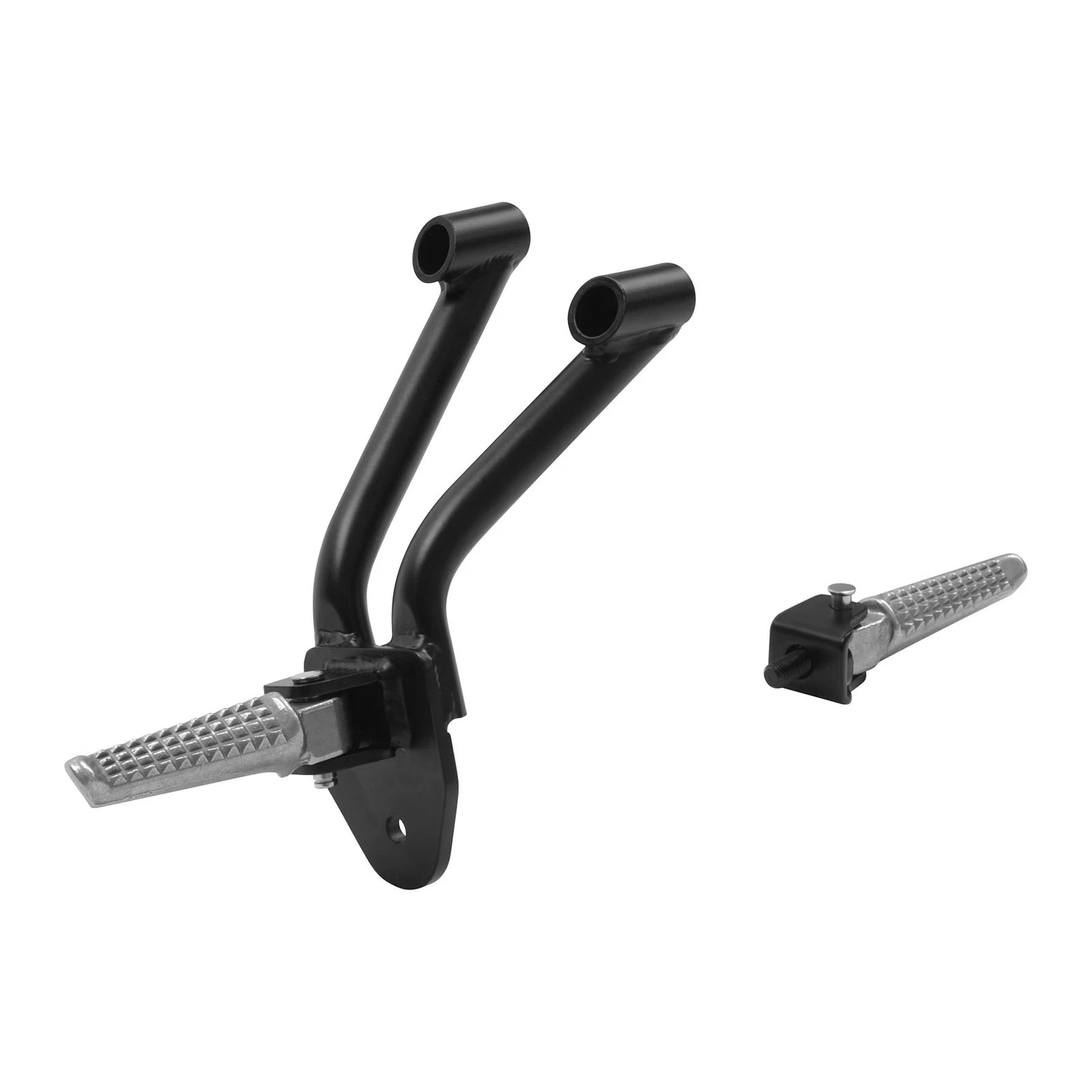 Black Passenger Footpegs Footrests for Honda Rebel CMX300 CMX500 (2017–2024)