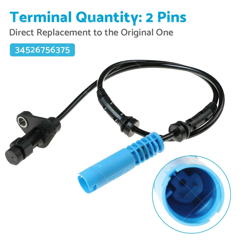 2X Front ABS Wheel Speed Sensor for BMW E39 (1997–2003) 34526756375