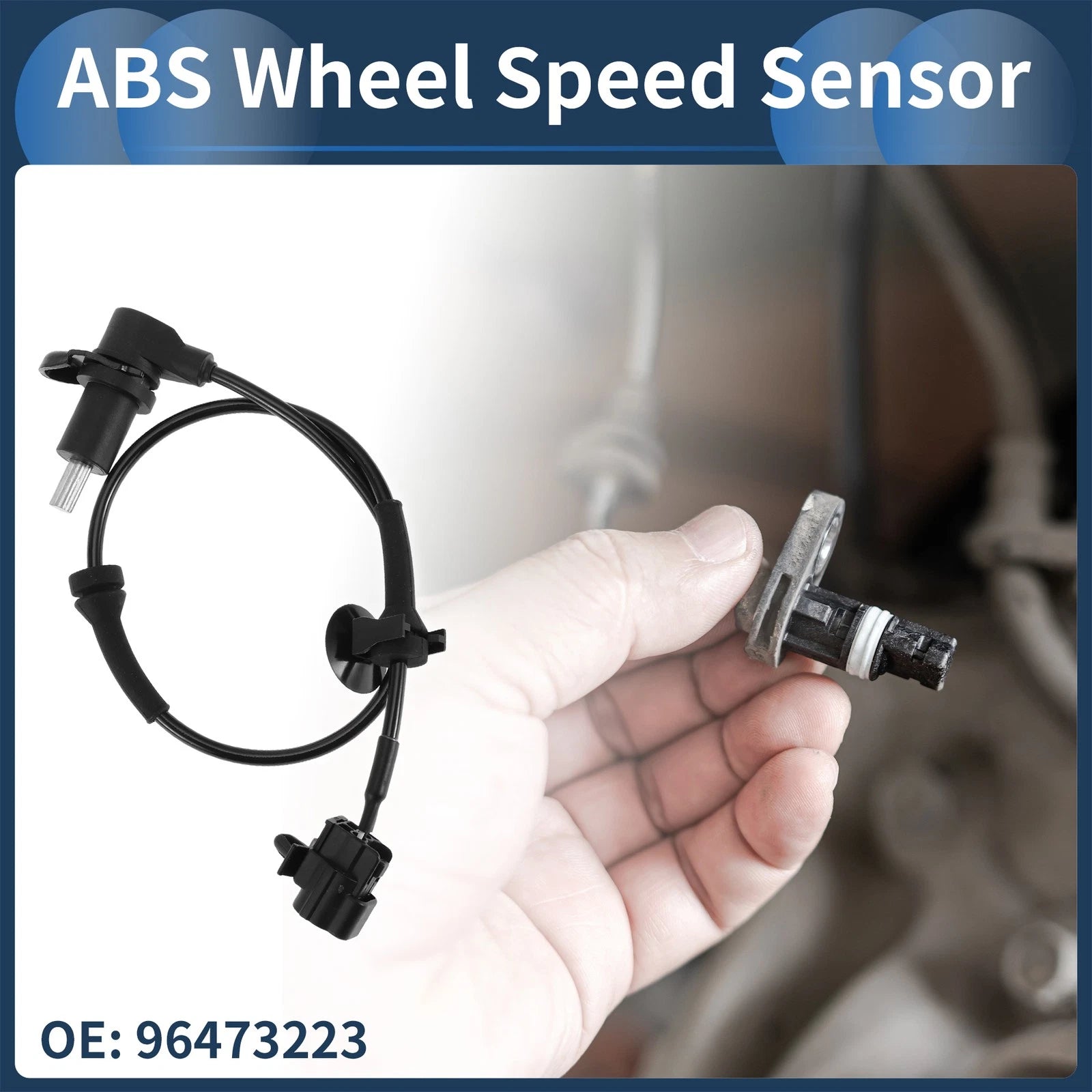 ABS Wheel Speed Sensor No. 96473223 for Chevrolet Aveo (2004–2011) Rear Right
