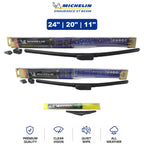 Set of 3 Wiper Blades for Kia Soul (2010–2019) - 24"/20"/11"