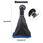 6 Speed Gear Shift Knob Boot with Blue Base for Volkswagen Golf (1997–2006)