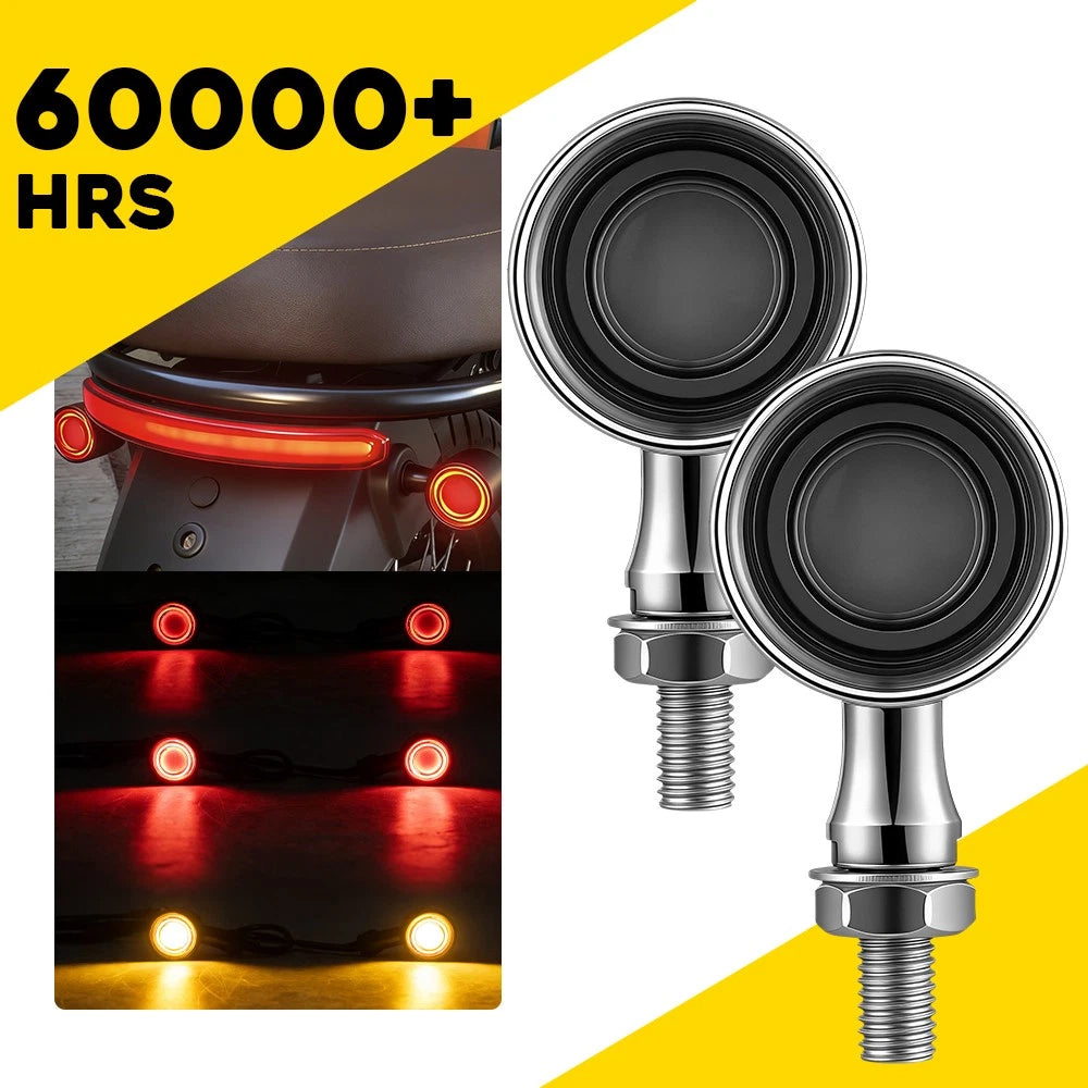 Bullet LED Turn Signal for Motorcycle (Chrome)
