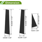 Set of 6 Pillar Window Trim for Chevy Captiva (2006–2015) Black