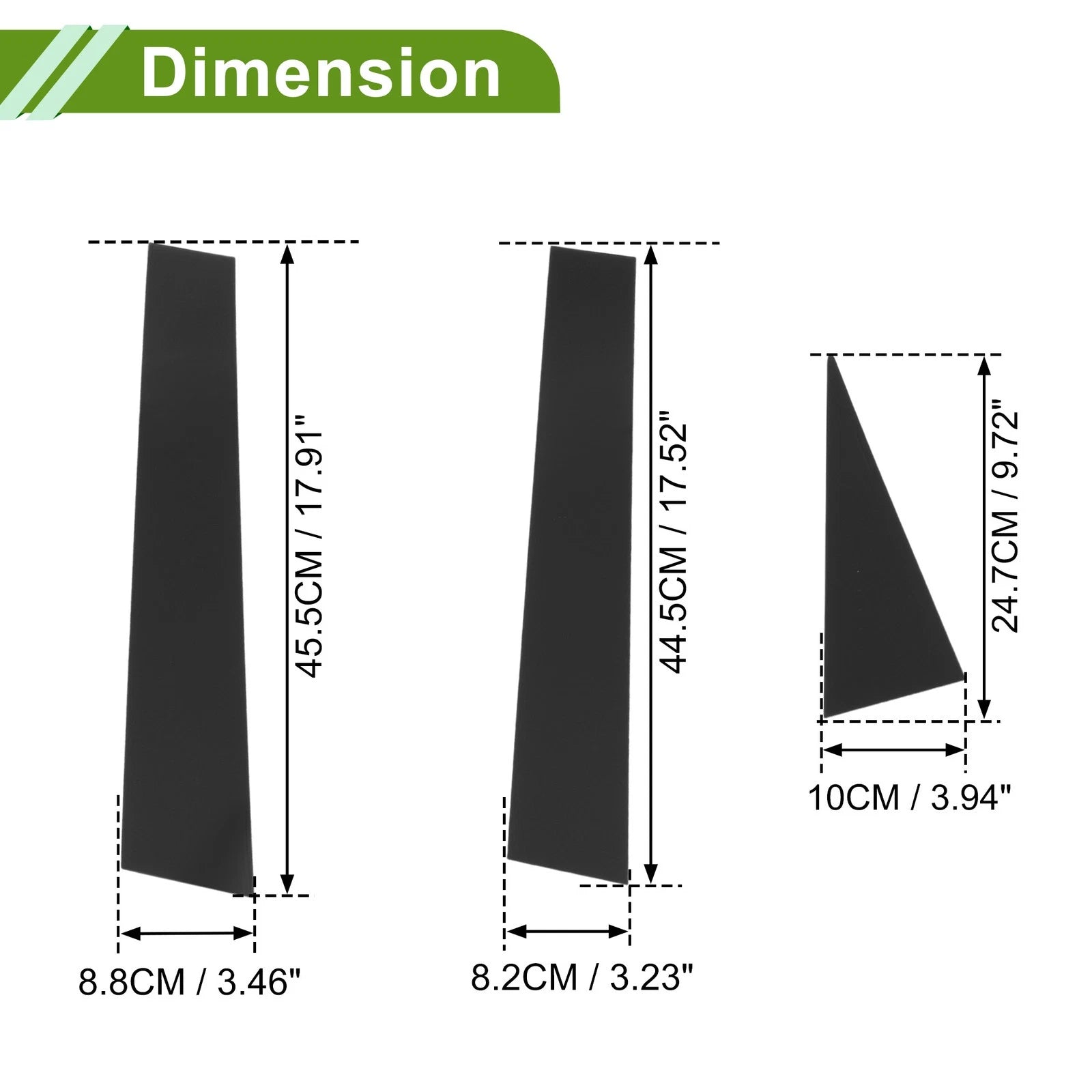 Set of 6 Pillar Window Trim for Chevy Captiva (2006–2015) Black