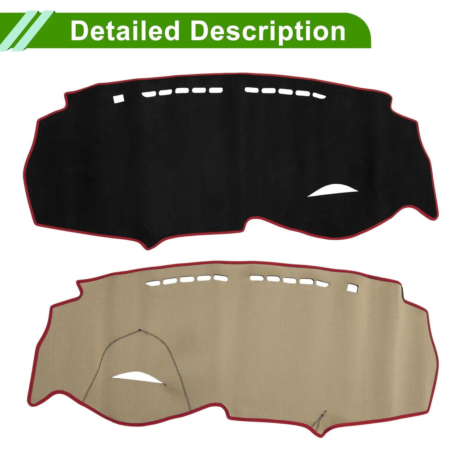 Dashboard Cover Mat for Honda Insight (2009–2014) Sun Protector Black Red