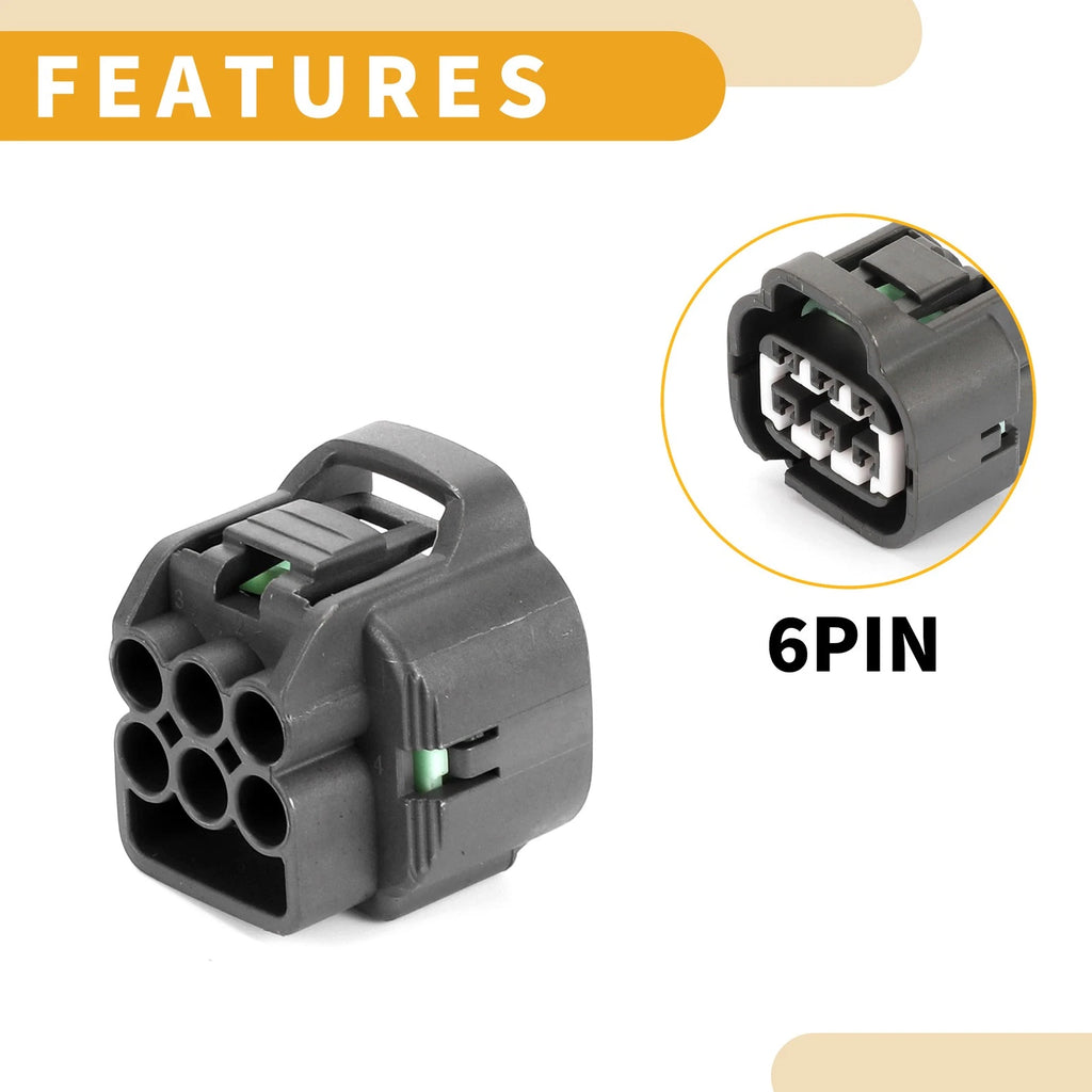 6 Pin Front Headlight Connector Plug for Toyota 
