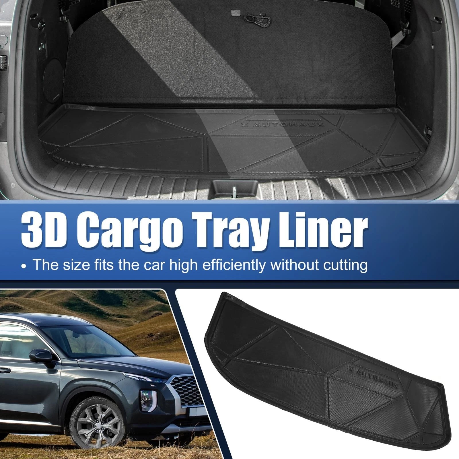 Trunk Mat TPE Cargo Liner for Hyundai Palisade (2020–2023)