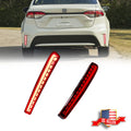 3X LED Rear Bumper Turn Signal Brake Tail Lamps for Toyota Corolla (2020–2023)