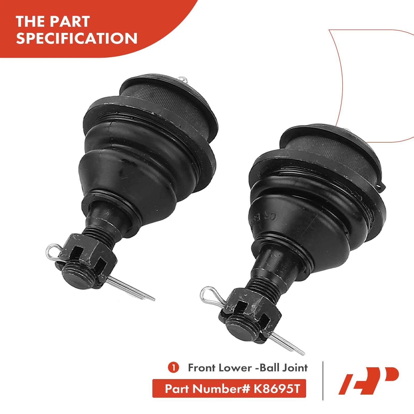 Set of 8 Front Control Arm Tie Rod Ball Joints for Ford Explorer (1998–2001)