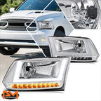 U-Shape LED Tube DRL Headlights for Dodge Ram 1500-3500 (2009–2024)
