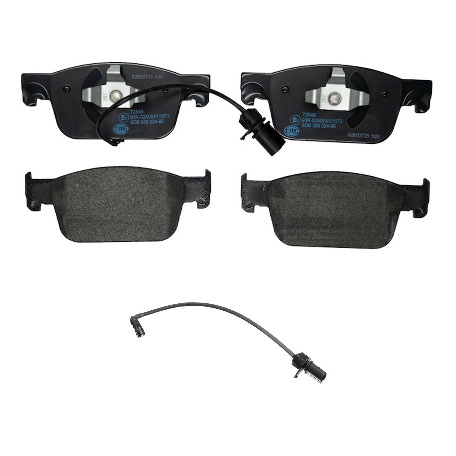 Hella Front Low-Met Disc Brake Pad w/Sensor for Audi A4/A4 Quattro/A5 Sportback