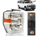 Headlight for Ford E150 E250 E350 (2008–2014) Clear Chrome Housing RH