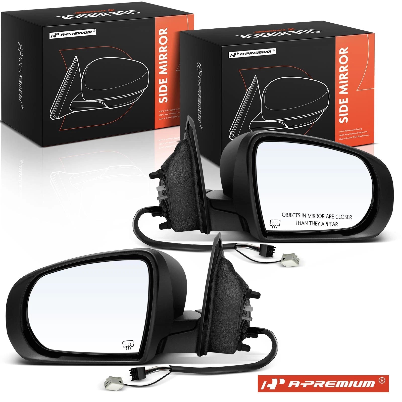 Pair Power Mirrors with Manual Fold & Signal for Jeep Cherokee (2014–2018)