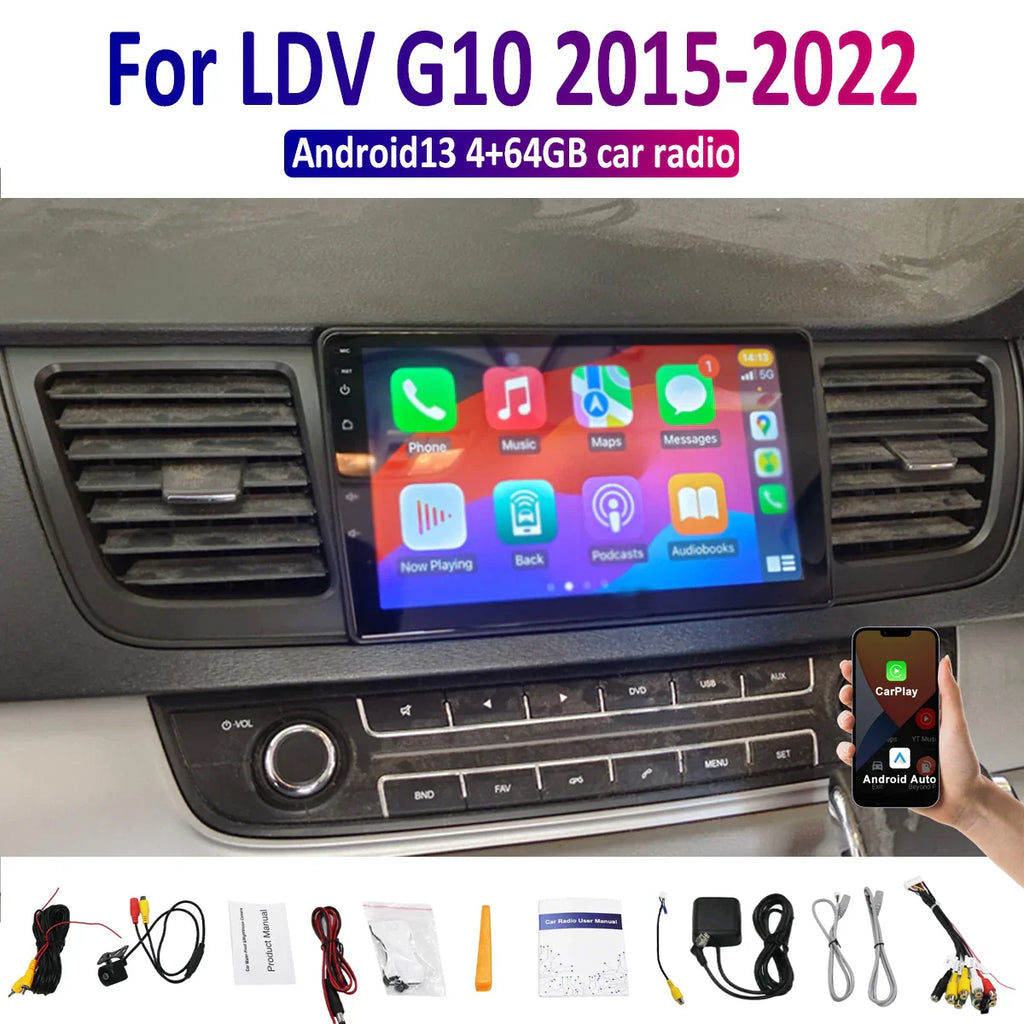 9'' Wireless CarPlay Android Auto Radio for LDV G10 (2015-2022)