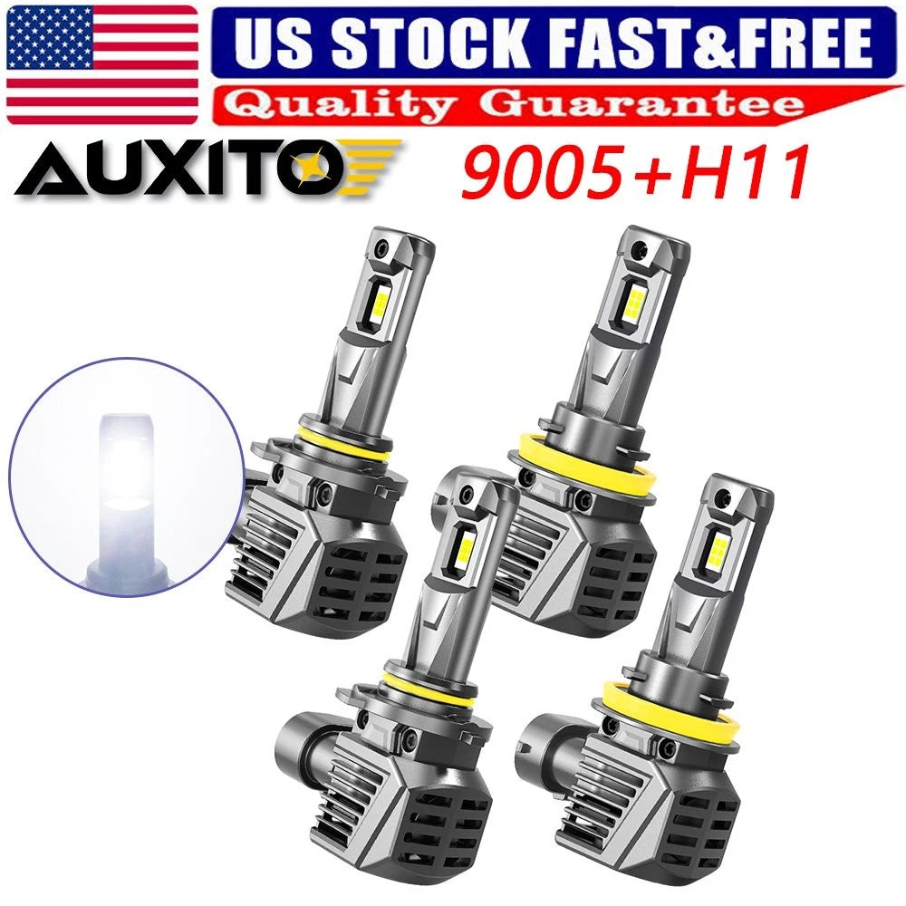 9005 H11 LED Headlight Set for AUXITO (600% Brighter, 120W)