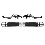 Silver Extendable Brake Clutch Levers Grip Set for Triumph Speed Triple 675
