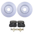 Hella Front Rotors & Bosch QuietCast Disc Brake Pads Kit for Mercedes SL500 (R129)