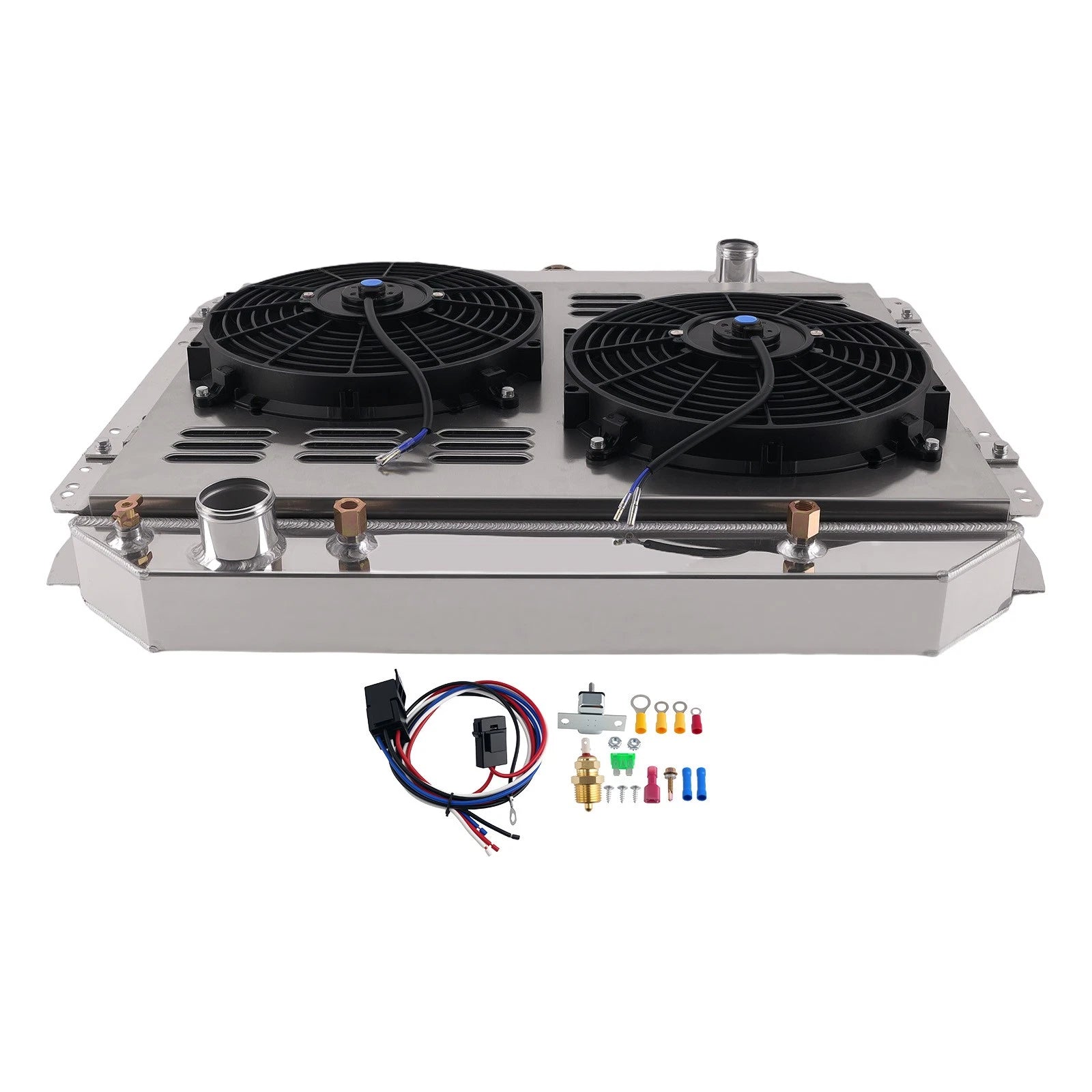 3 Row Radiator Fan Shroud Relay for Ford F-Series Truck (1970–1972) CU433 Aluminum