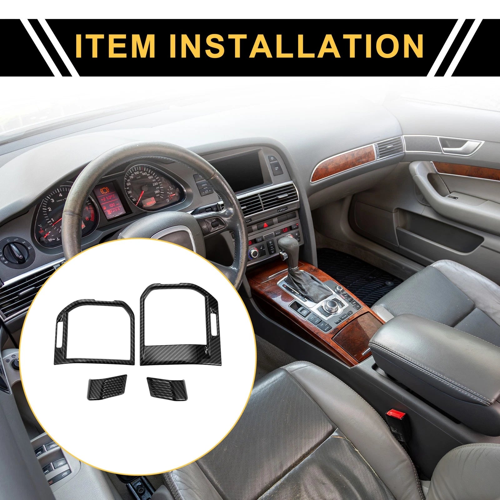 Set of 1 Air Vent Cover Trim for Ford F-150 (2021–2024) Black