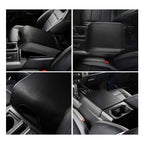 Set of 2 Black Leather Armrest Center Console Lid Covers for Ford F150 (2015–2019)