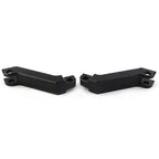 Black Cut Male Mount Foot Peg Extensions for Harley Sportster Softail Road King (2004-2023)