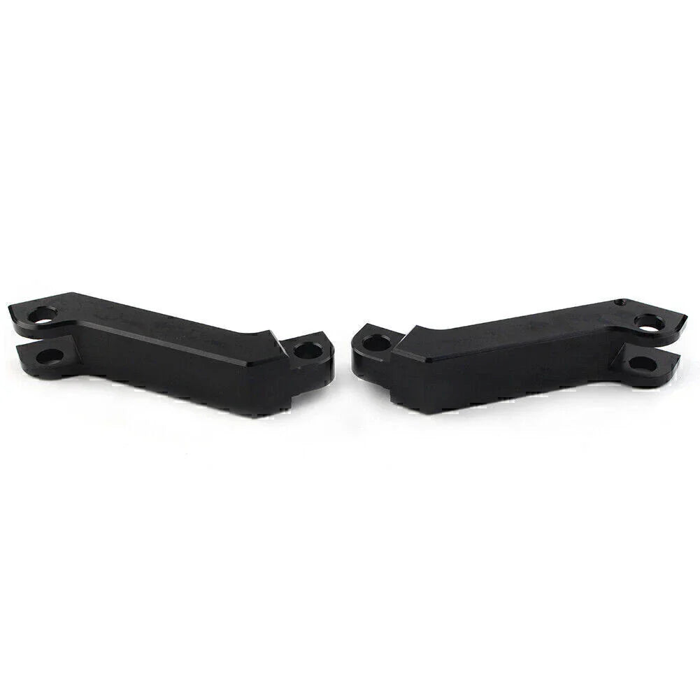 Black Cut Male Mount Foot Peg Extensions for Harley Sportster Softail Road King (2004-2023)