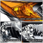 Right Passenger Side Headlight Lamp for Honda Civic Coupe (2014–2015) Chrome