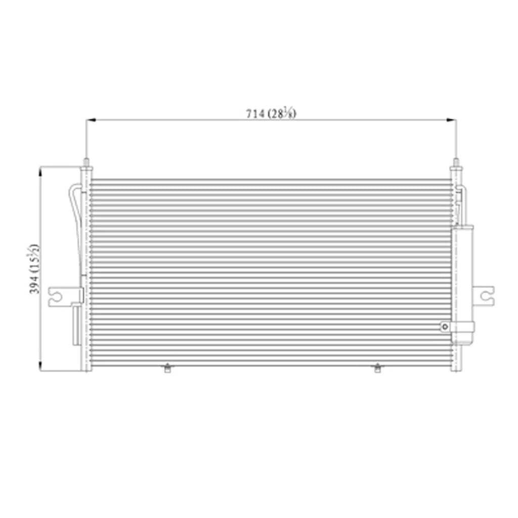 Replacement A/C Condenser w/Receiver Drier (See compatibility Chart)