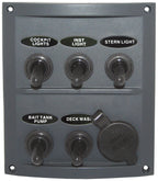 5 Gang Switch Panel with Cigarette Plug for RWB2114 Splash