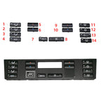 14Pcs A/C Control Panel Switch Button Covers for BMW X5 E53 (1999-2006)