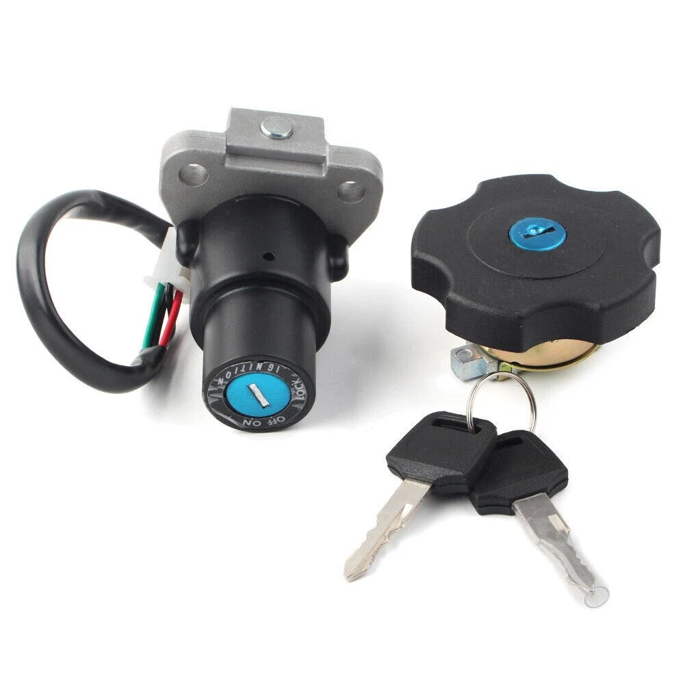 Ignition Switch Fuel Gas Cap Lock for Yamaha TW200 DT200 XT600 (1980–2023) 2X Keys