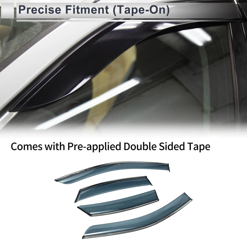 Set of 4 Window Deflectors for Lexus NX250 NX350 NX350h NX450h+ (2022–2024) Black