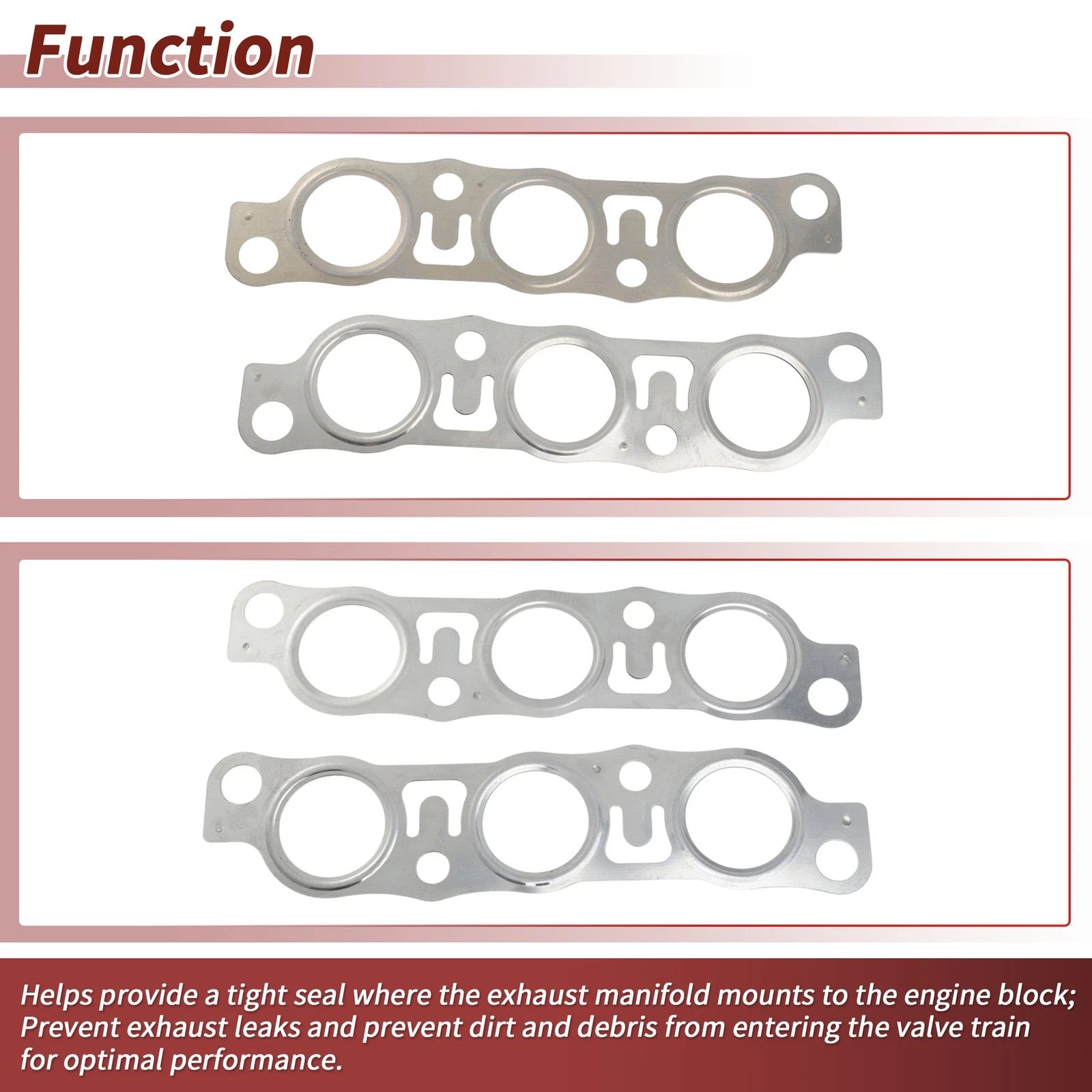 2X Exhaust Manifold Header Gasket for Lexus IS (1999–2005) No. 1717370050